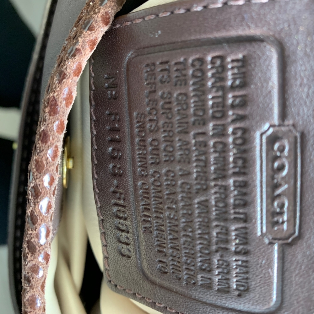 Coach Penelope Brown Leather Crossbody Twistlock - Picture 4 of 4